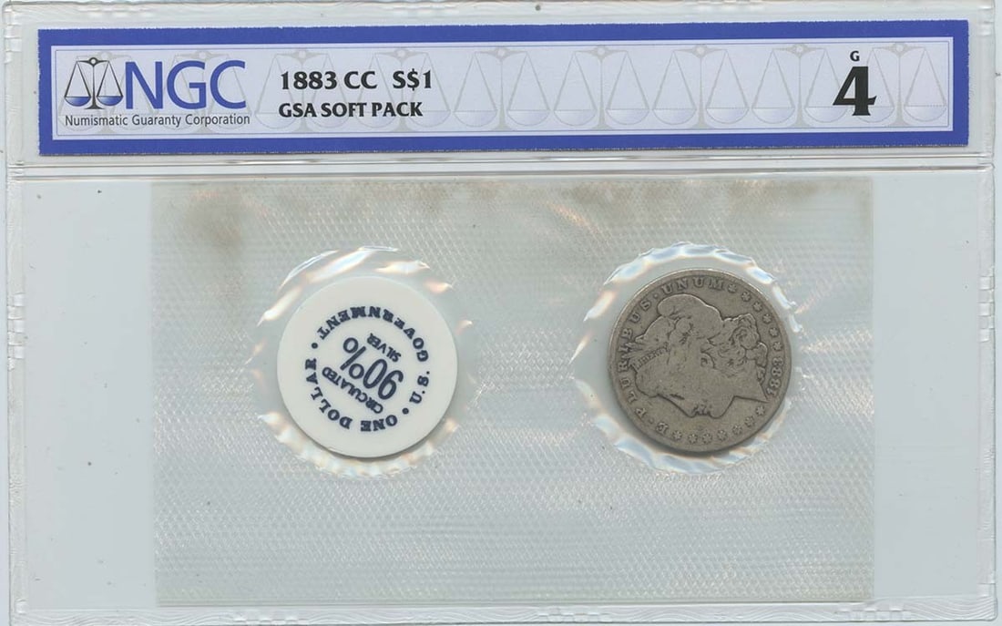 NGC G4 Graded 1883 Carson City Morgan Dollar GSA Soft Pack (1 of 2)