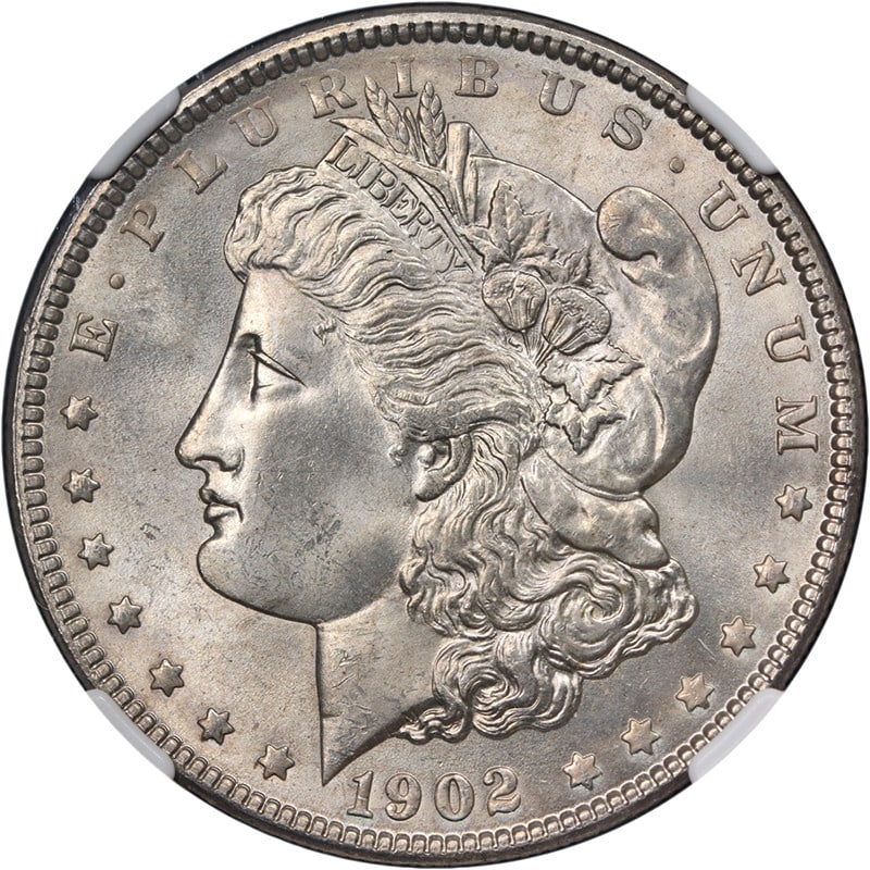 NGC MS64 1902 P Morgan Silver Dollar: NGC MS64 1902 P Morgan Silver Dollar Original 1902-P Morgan Silver Dollar graded NGC MS64. This uncirculated coin offers great eye appeal with fantastic luster, a nice strike, and bright, fresh surfac