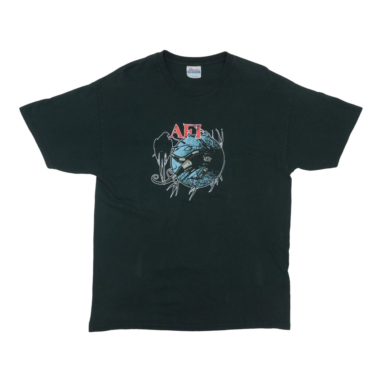 Vintage AFI raven graphic black cotton shirt Large (1 of 4)