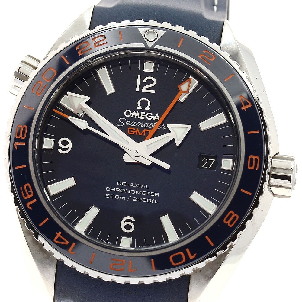 OMEGA Seamaster Planet Ocean GoodPlanet GMT 232.32.44.22.03.001 Wristwatch: OMEGA Seamaster Planet Ocean GoodPlanet GMT 232.32.44.22.03.001 Wristwatch Pre-owned OMEGA men's wristwatch from the Seamaster Planet Ocean GoodPlanet line. It features an automatic movement, stainles