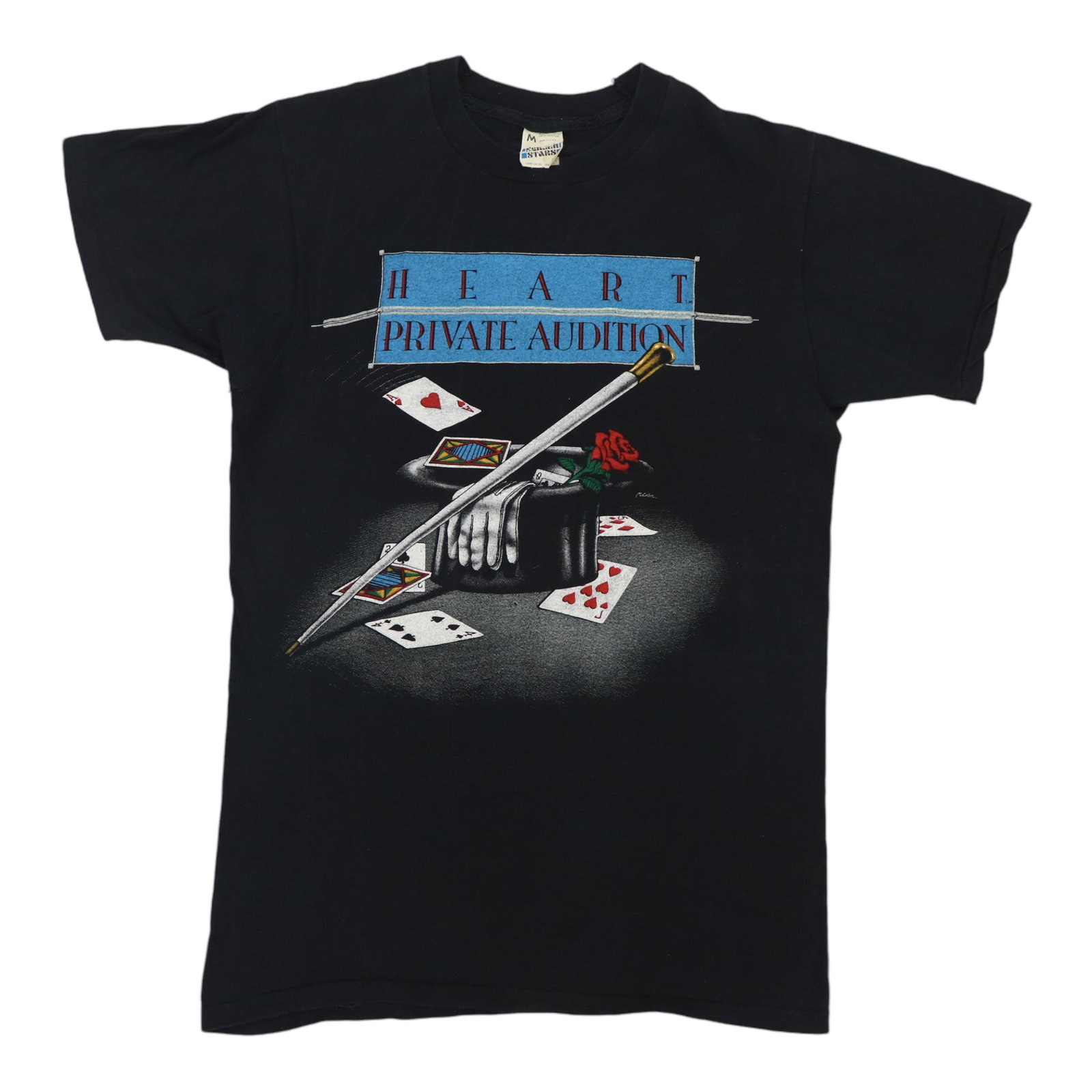 Vintage 1982 Heart Tour Black Cotton T Shirt Private Audition Concert Merchandise (1 of 5)