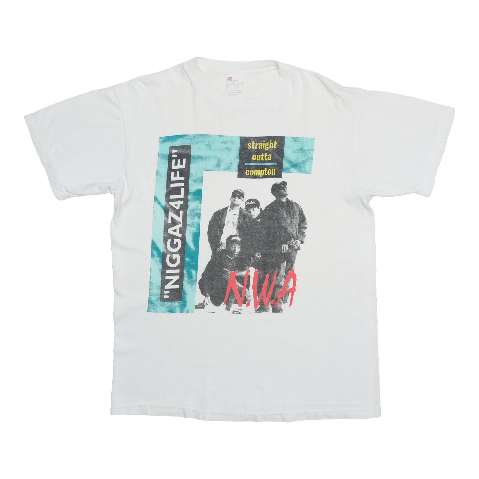 Vintage 1990s N.W.A Straight Outta Compton Cotton T Shirt Large (1 of 5)