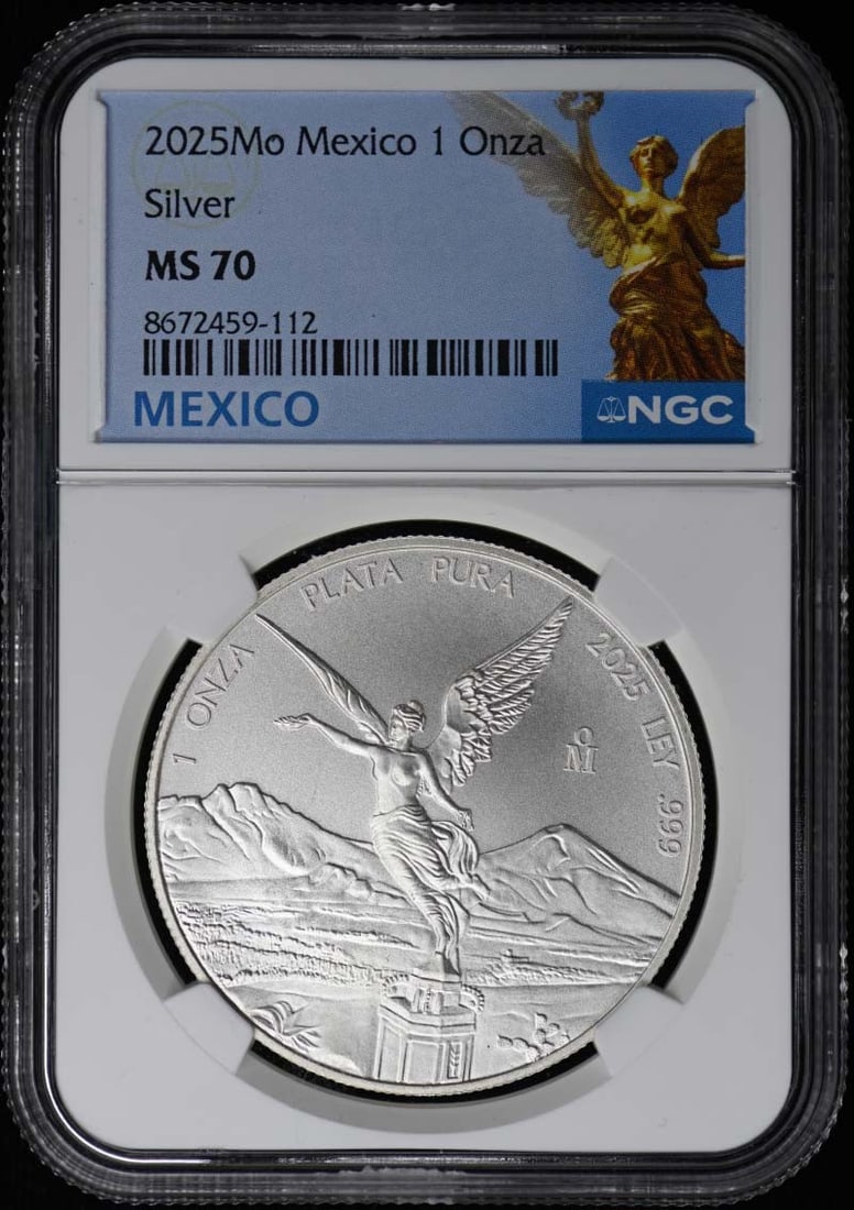 7 Coin 2025 Mexico Silver Libertad Onza Set NGC MS70 5oz to 1/20oz: 7 Coin 2025 Mexico Silver Libertad Onza Set NGC MS70 5oz to 1/20oz Set of 7 Mexico Onza Silver Libertad coins dated 2025, certified by NGC and graded MS70. This uncirculated set includes multiple coin
