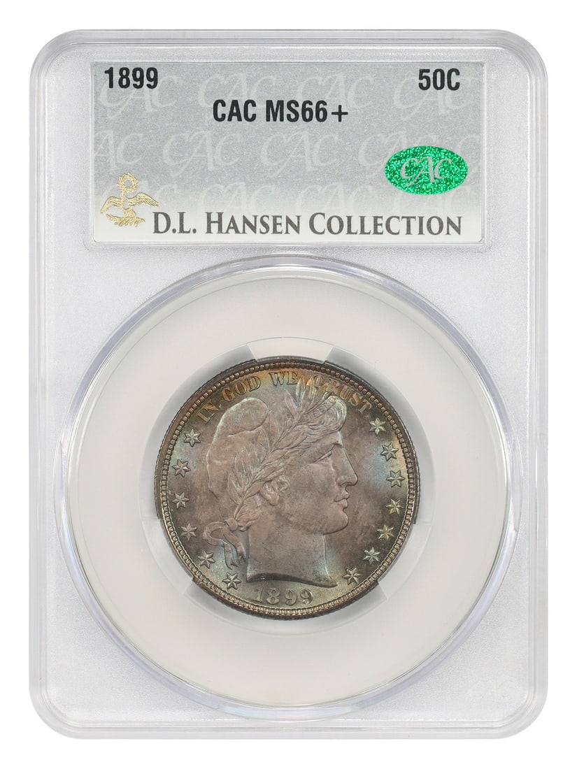 CACG MS66+ 1899 Barber Half Dollar 50C ex D.L. Hansen (1 of 4)