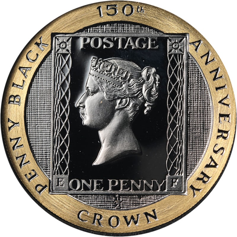 Isle of Man 1990 Gold 1/2 Crown Penny Black Stamp 1/2 Ounce (1 of 2)