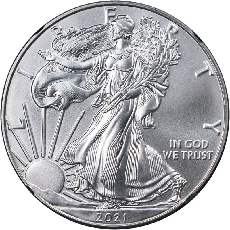 NGC MS70 2021 Silver American Eagle Dollar Type 1 1st Day Bald Eagle Label (1 of 4)