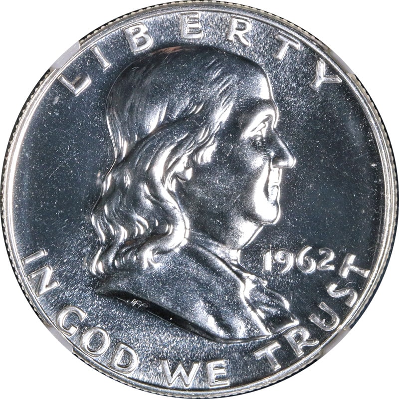 1962-P Franklin Half Dollar Proof NGC PF68 Stunning Silver Coin: 1962-P Franklin Half Dollar Proof NGC PF68 Stunning Silver Coin This 1962-P Franklin Half Dollar Proof coin, graded NGC PF68, showcases superb eye appeal with its vibrant luster and excellent strike. 