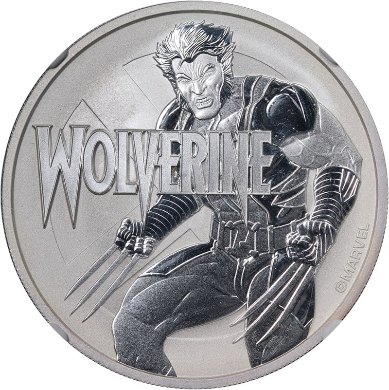 NGC MS70 2021 Tuvalu Marvel Wolverine 1 oz Silver Dollar (1 of 4)