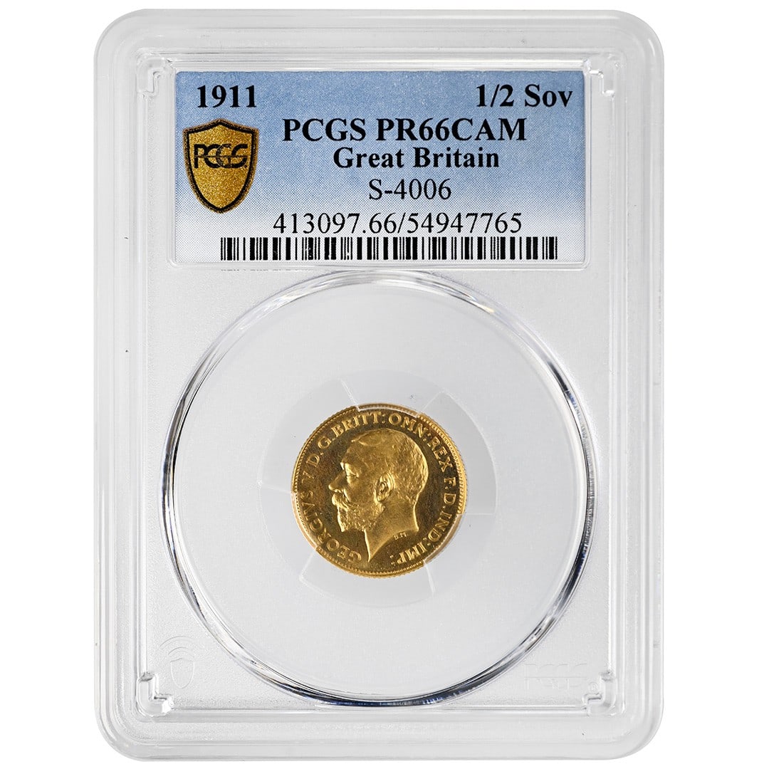 PCGS PR66CAM 1911 George V Half Sovereign Gold Proof (1 of 4)