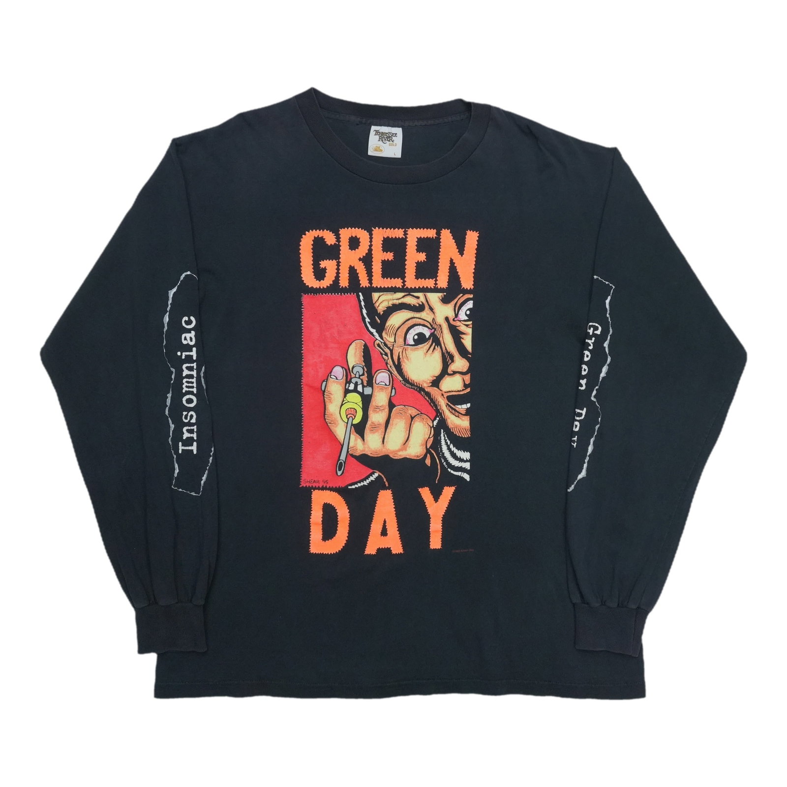 Green Day Insomniac 1995 Black Cotton Long Sleeve Tee (1 of 6)
