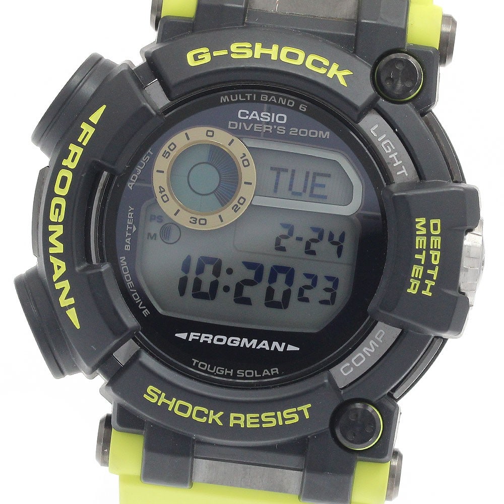 CASIO G-SHOCK Frogman GWF-D1000JCG-9JR Men's Solar Wristwatch: CASIO G-SHOCK Frogman GWF-D1000JCG-9JR Men's Solar Wristwatch Pre-owned CASIO G-SHOCK Frogman men's wristwatch, model GWF-D1000JCG-9JR, from the 70th Anniversary of the Japan Coast Guard series. This 