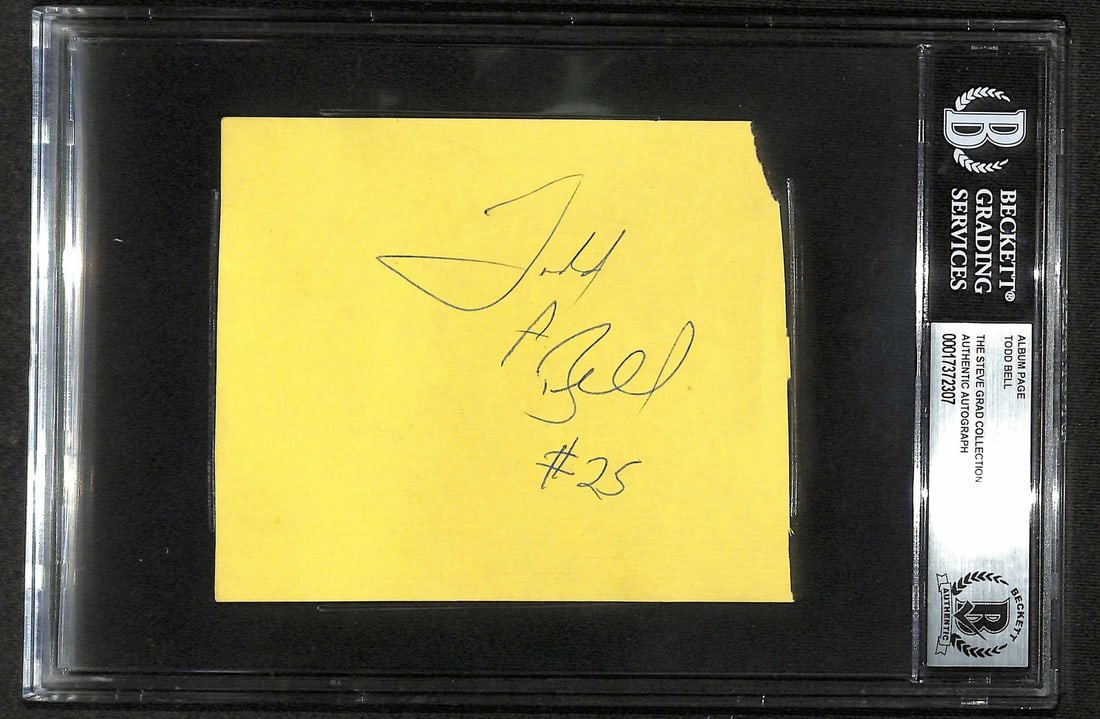 Beckett Certified Todd Bell Signed Album Page Chicago Bears Ohio State (1 of 1)