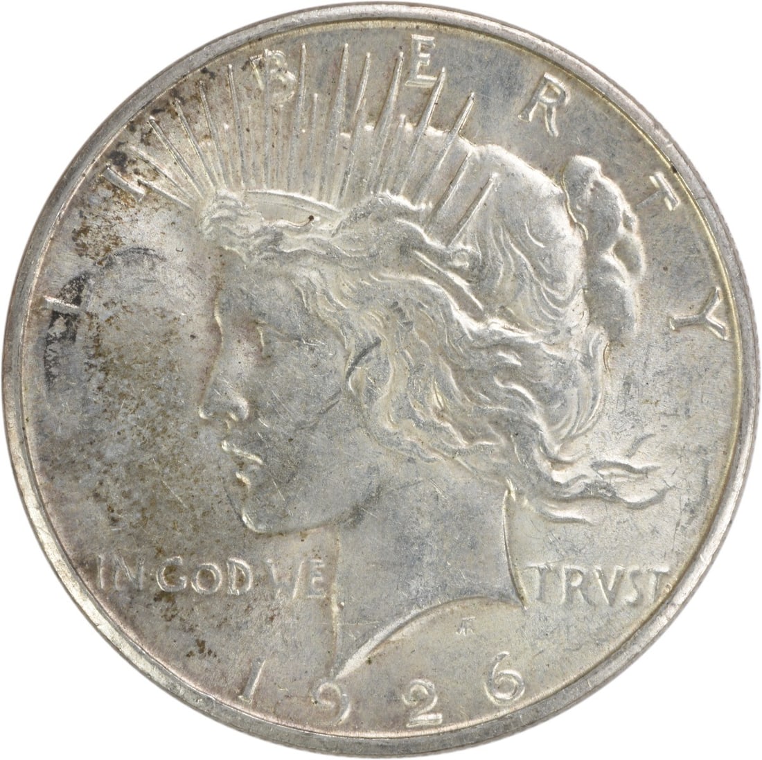 1926 S Peace Dollar Silver $1 AU Uncertified: 1926 S Peace Dollar Silver $1 AU Uncertified 1926-S Peace silver dollar in AU slider grade. This uncertified, pre-owned coin is a circulated example of the United States $1 Peace dollar series. Specif