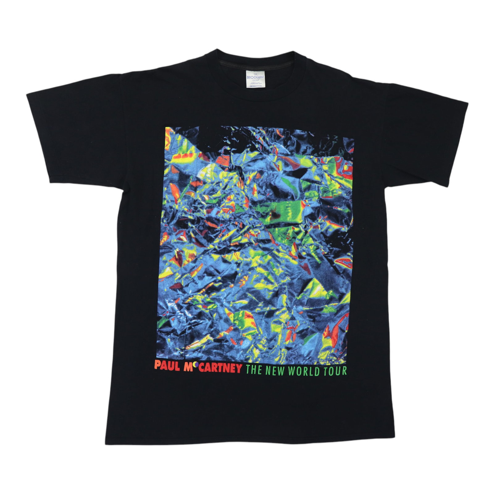 Vintage 1993 Paul McCartney Concert Tour Cotton Black Graphic Shirt (1 of 5)