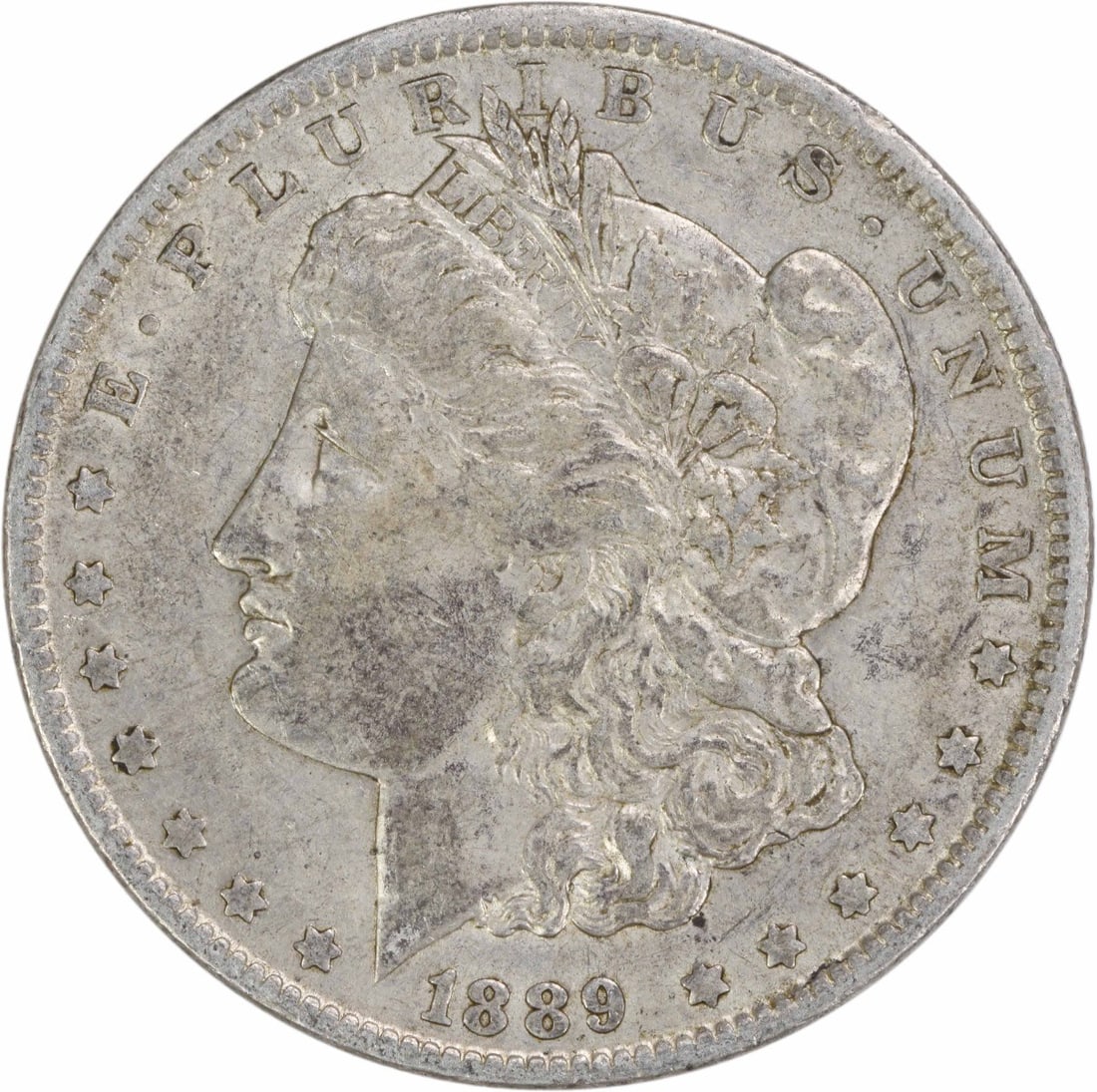 1889 New Orleans Morgan Dollar 90% Silver EF Grade Uncertified: 1889 New Orleans Morgan Dollar 90% Silver EF Grade Uncertified This is an 1889-O Morgan Silver Dollar from the United States, featuring a composition of 90% silver and 10% copper. Minted in New Orlean