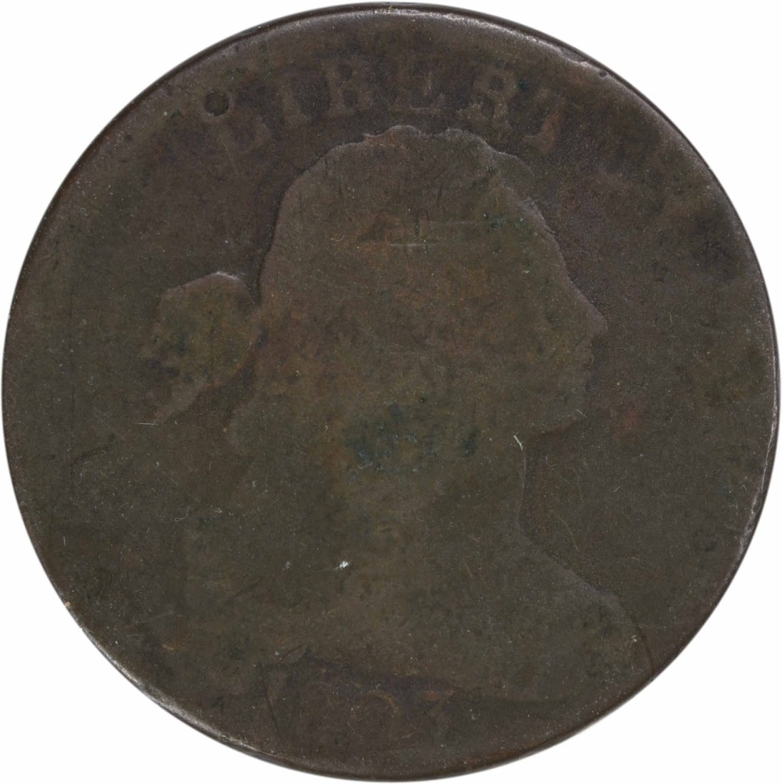 1803 Draped Bust Large Cent Copper Coin Philadelphia AG: 1803 Draped Bust Large Cent Copper Coin Philadelphia AG This 1803 Large Cent features the Draped Bust design, created by renowned engraver Robert Scot. Minted in Philadelphia, this coin is categorized