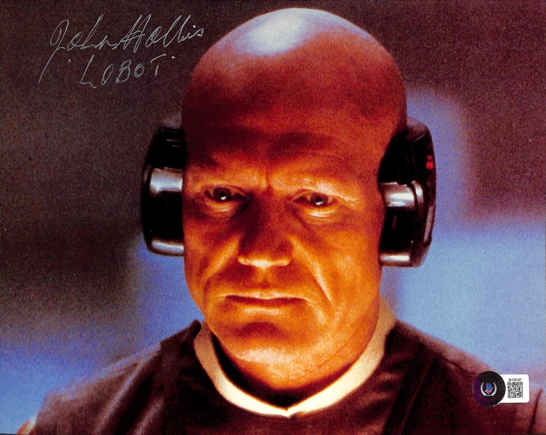 Signed 8x10 Photo John Hollis as Lobot Star Wars Beckett Authenticated: Signed 8x10 Photo John Hollis as Lobot Star Wars Beckett Authenticated This 8x10 photograph features John Hollis, who portrayed Lobot, Lando's assistant on Bespin, in Star Wars: The Empire Strikes Bac