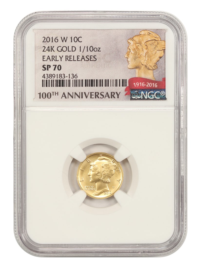 NGC SP70 Early Releases 2016-W Centennial Gold 10C Coin (1 of 4)