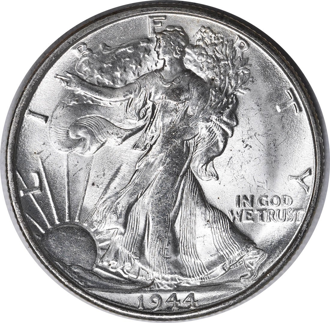 1944-S Walking Liberty Silver Half Dollar RPM1 Choice BU Uncertified: 1944-S Walking Liberty Silver Half Dollar RPM1 Choice BU Uncertified This is a 1944-S/S Walking Liberty Silver Half Dollar RPM1 in Choice Brilliant Uncirculated (BU) condition. The coin is uncirculate