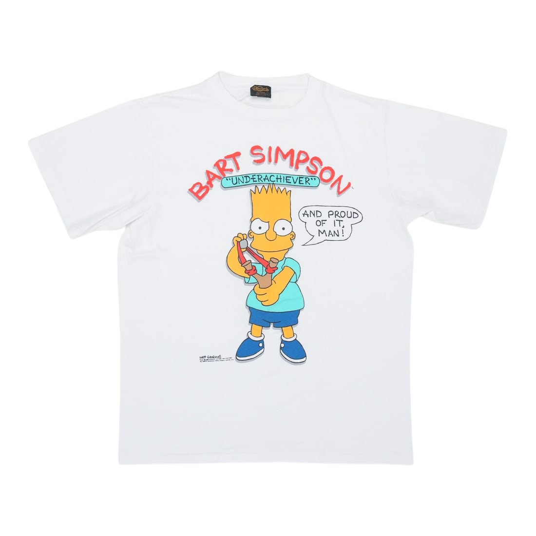 Vintage 1990s The Simpsons Like Father Like Son Poly Cotton White T Shirt (1 of 5)
