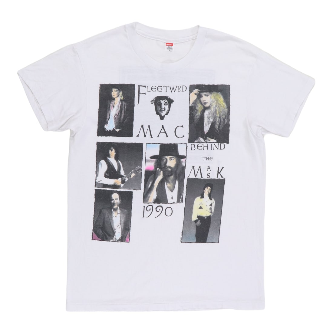 Vintage 1990 Fleetwood Mac Behind the Mask Concert Tour T-Shirt White XL (1 of 6)