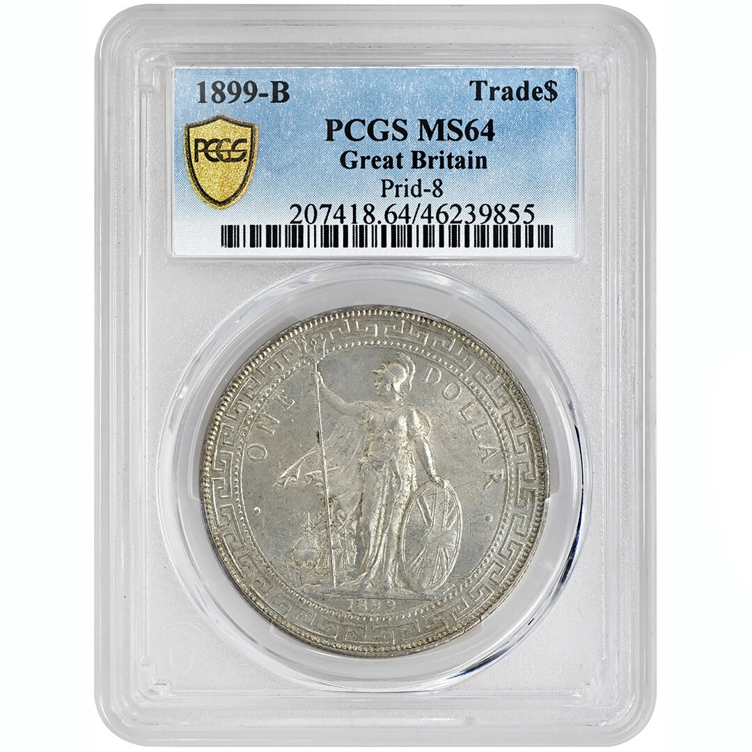 PCGS MS64 1899-B Great Britain Trade Dollar Silver (1 of 4)