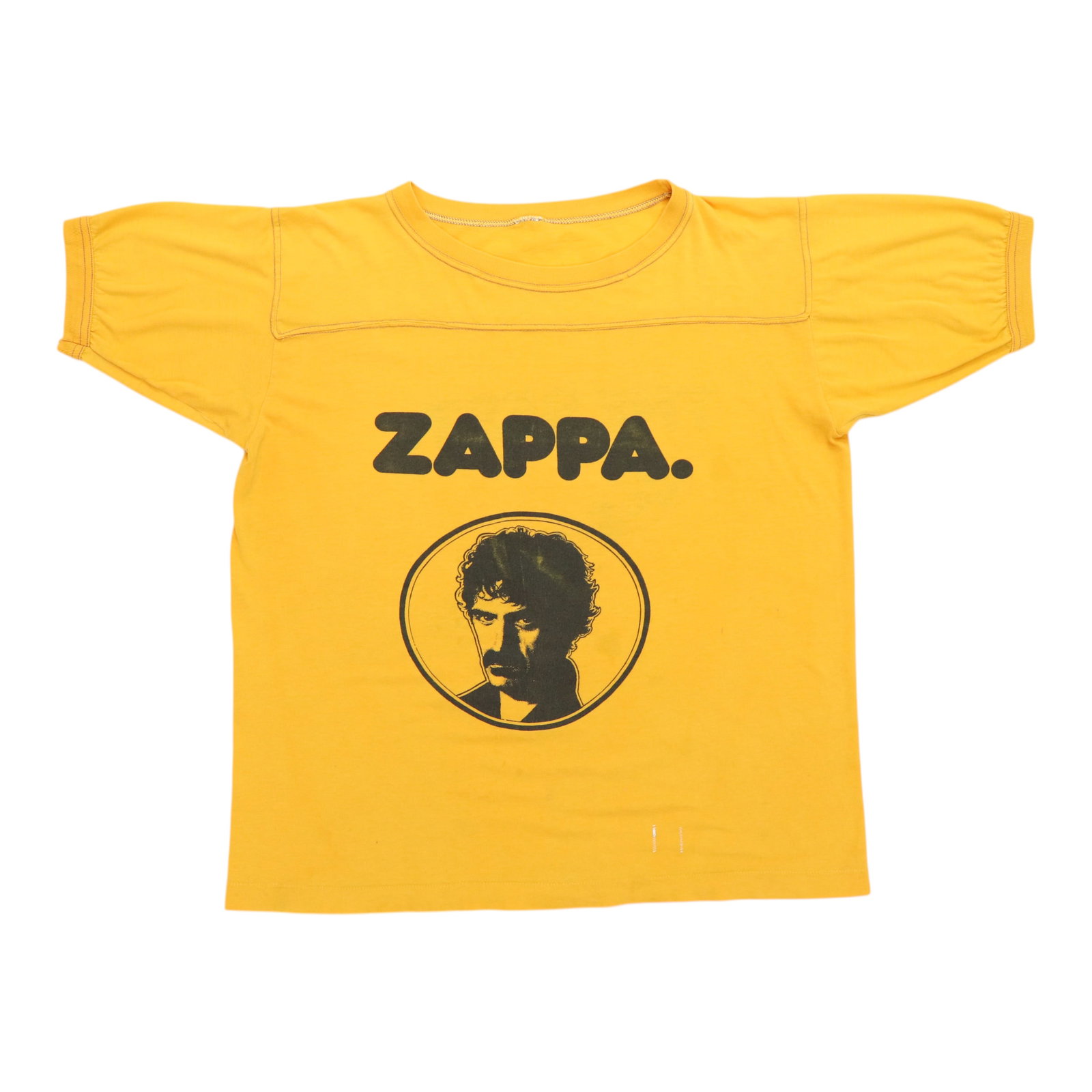 Vintage 1980s Frank Zappa The Best Yellow Jersey Shirt 50 50 Poly Cotton (1 of 6)
