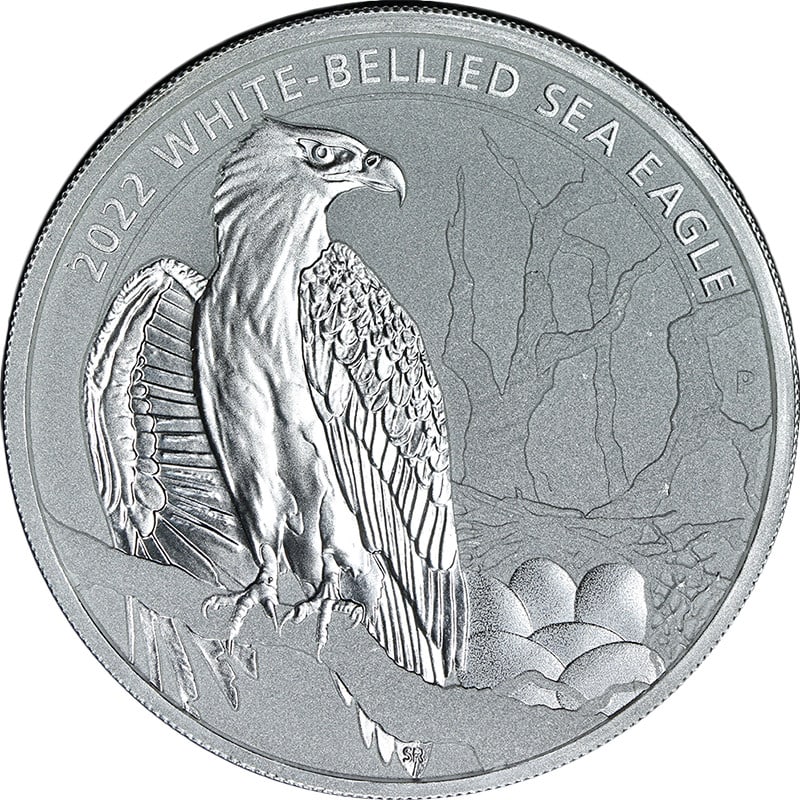 Australia 2022 White-Bellied Sea Eagle $2 1.5 oz .999 Silver Coin: Australia 2022 White-Bellied Sea Eagle $2 1.5 oz .999 Silver Coin Original 2022 Australia 1.5 ounce silver $2 White-Bellied Sea Eagle coin with strong strike, fantastic luster, and superb eye appeal. 