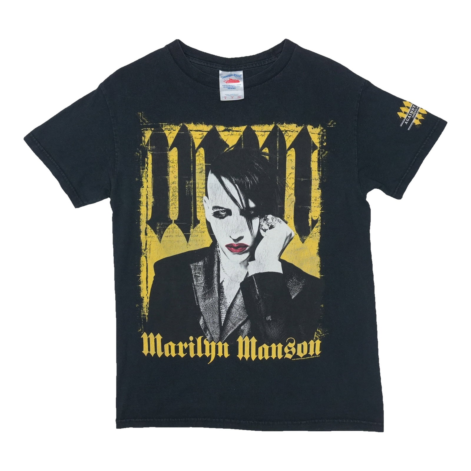 Marilyn Manson Against America 2004 Black Cotton T Shirt Small (1 of 4)