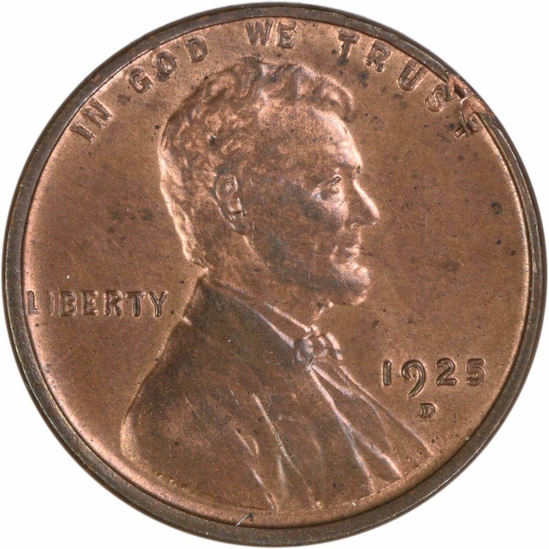 Uncertified 1925 D Lincoln Wheat Small Cent MS63 (1 of 2)