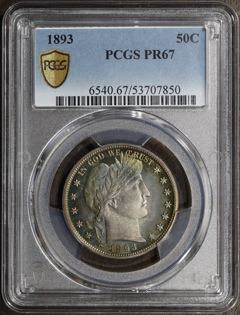 1893 Barber Half Dollar Proof PCGS PR67 Silver 50C (1 of 2)