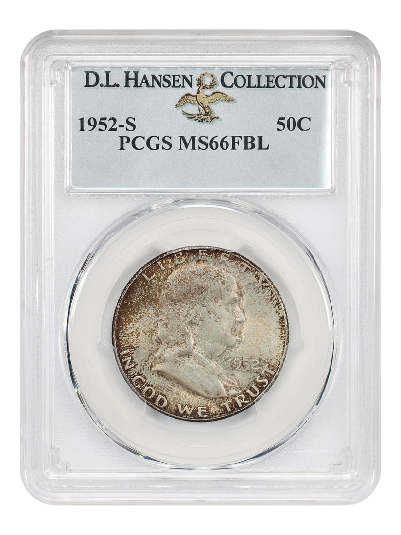 PCGS MS66FBL 1952-S Franklin Half Dollar ex D.L. Hansen (1 of 4)