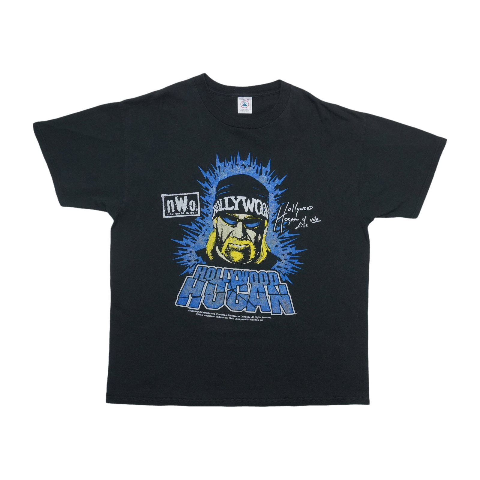 Vintage 1998 nWo Hollywood Hogan Black Cotton Shirt XL (1 of 4)