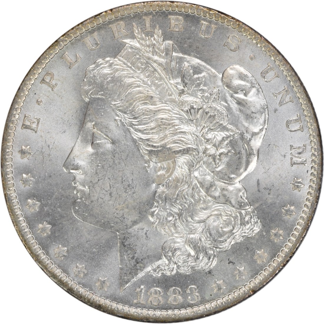 Uncirculated 1883 O Silver Dollar Morgan Choice BU Uncertified: Uncirculated 1883 O Silver Dollar Morgan Choice BU Uncertified This is an 1883-O Morgan Silver Dollar from the United States, featuring a Choice Brilliant Uncirculated (BU) grade. The coin is composed