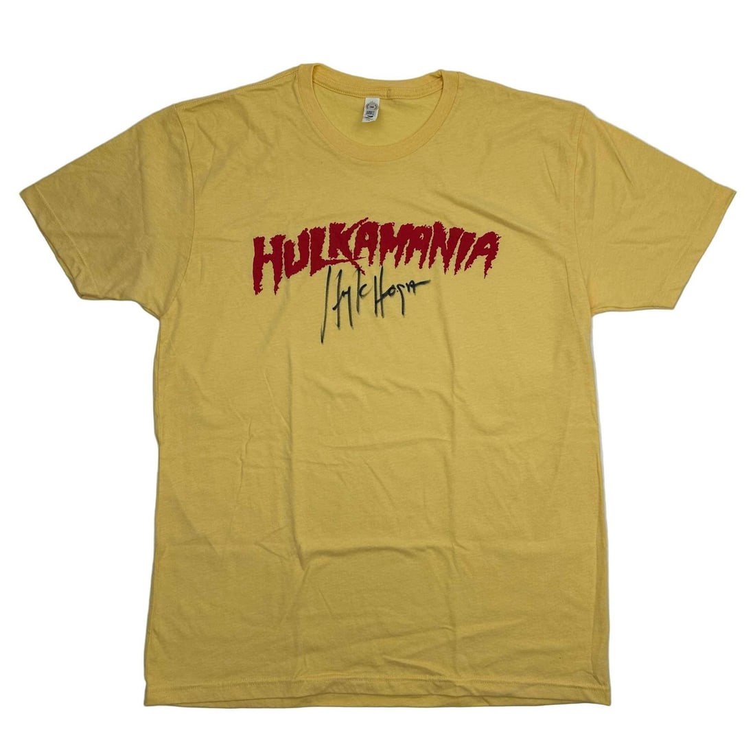 Autographed Hulk Hogan Hulkamania Yellow T-Shirt Beckett Authenticated (1 of 3)