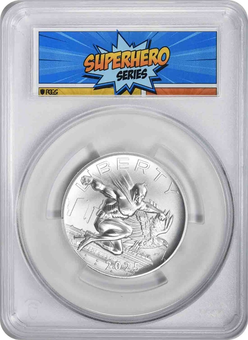 PCGS MS70 First Strike 2025 Batman DC Comics 2 1/2 oz Silver Medal (1 of 2)