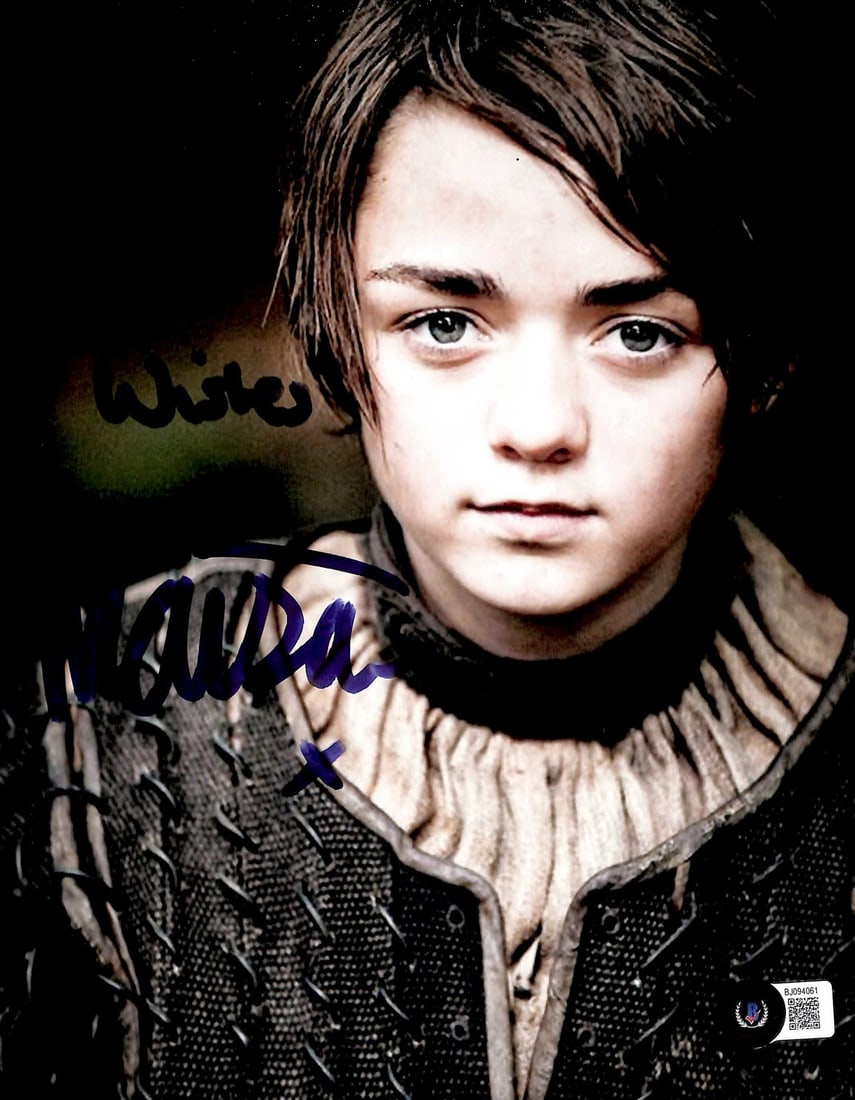 Autographed 8x10 Photo Maisie Williams as Arya Stark Beckett Certified (1 of 1)