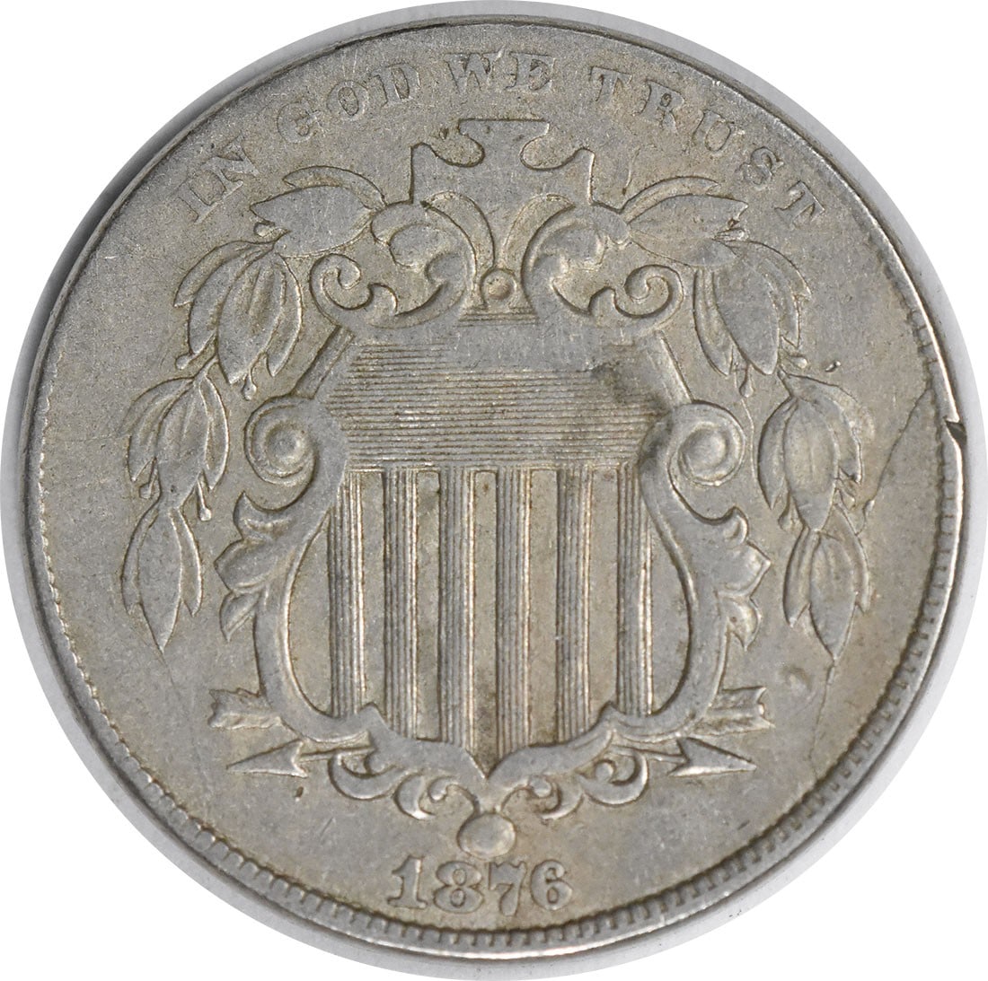 1876 Shield Nickel DDO FS-102 Uncertified Philadelphia Mint (1 of 2)