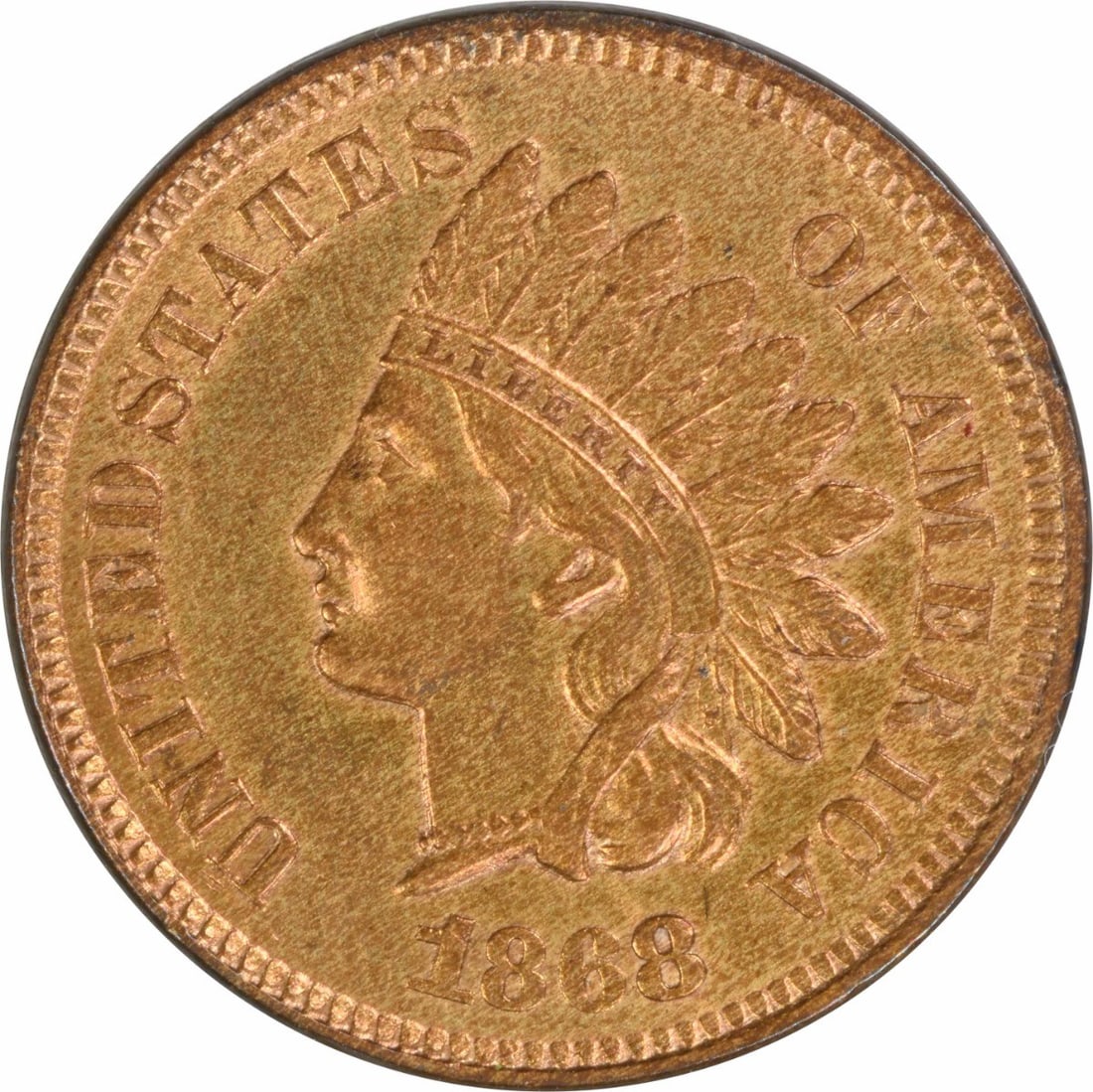 1868 Indian Head Small Cent AU Copper Uncertified: 1868 Indian Head Small Cent AU Copper Uncertified 1868 Indian Head small cent in AU circulated grade. This pre-owned United States coin is uncertified and struck in copper. Specifications Year: 1868 C