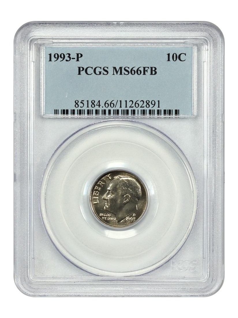 Roosevelt Dime 1993-P 10C PCGS MS66FB Uncirculated (1 of 4)