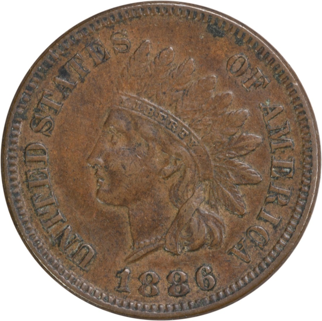 1886 Indian Head Cent EF Uncertified 95% Copper Philadelphia Mint: 1886 Indian Head Cent EF Uncertified 95% Copper Philadelphia Mint This 1886 Indian Cent is a remarkable piece of numismatic history, featuring the iconic Indian Head design by James Barton Longacre. S