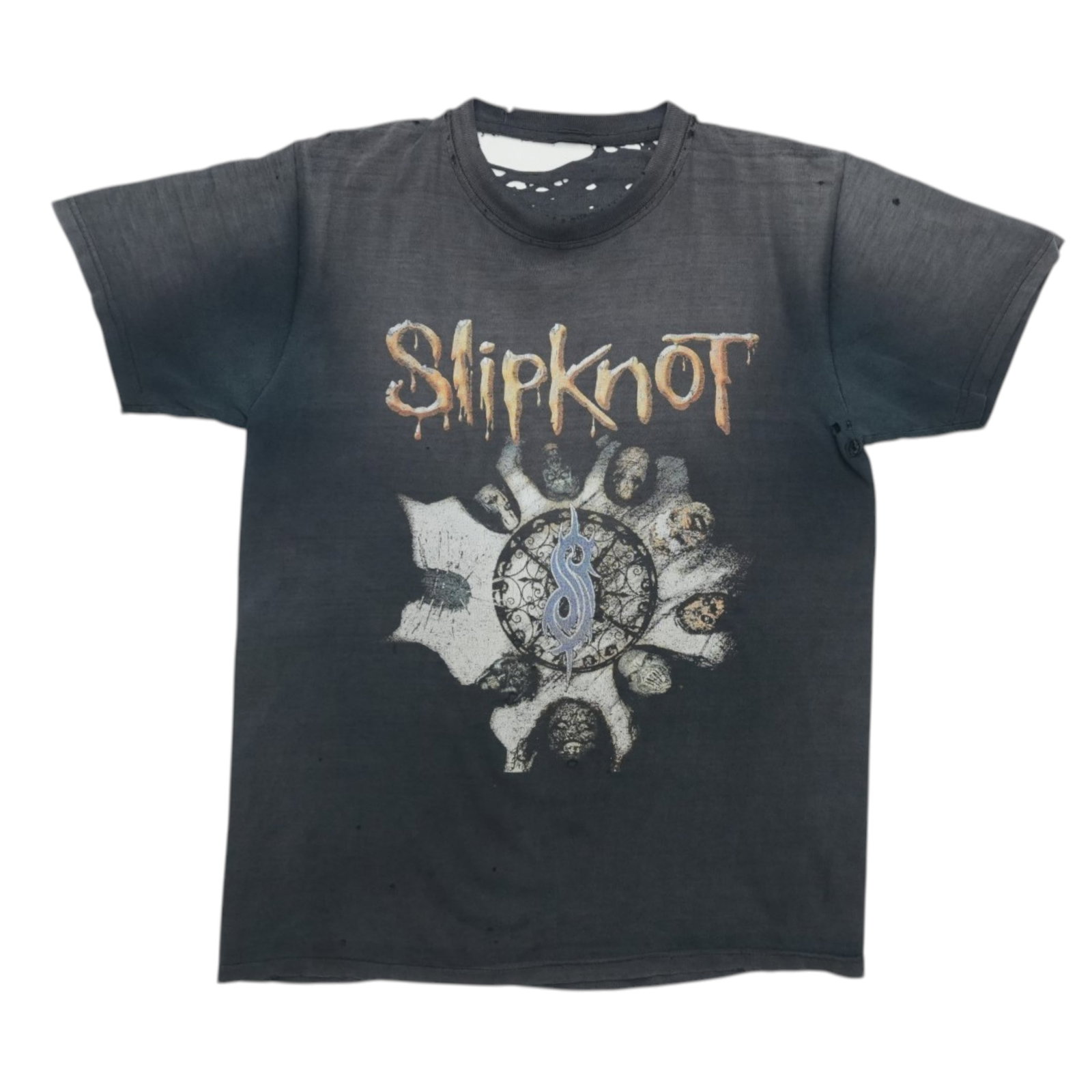 Original 2001 Slipknot Vintage Black Cotton Graphic Band T Shirt (1 of 9)