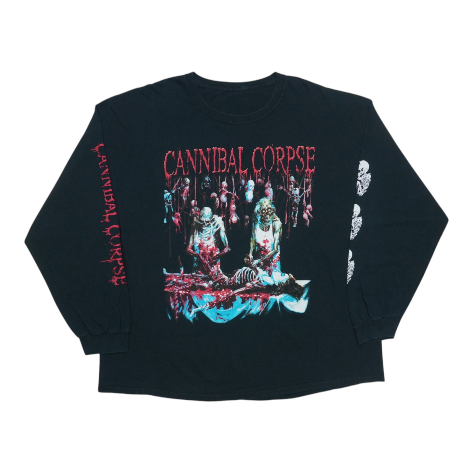 Vintage 1990s Butchered at Birth Cannibal Corpse Black Long Sleeve Shirt (1 of 6)