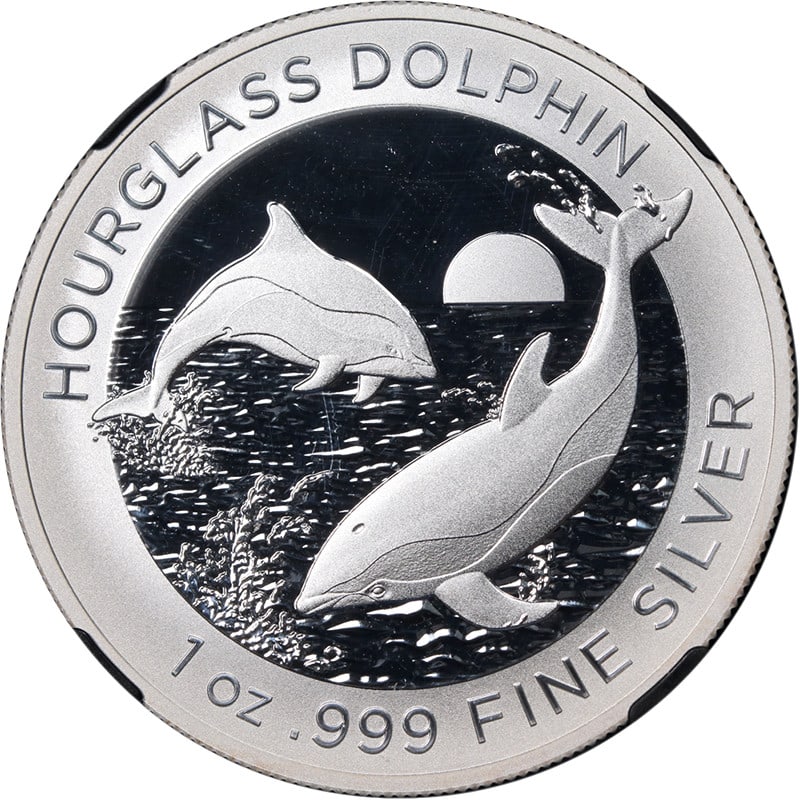 NGCX MS 9.9 2024 Australia $1 Hourglass Dolphin 1 oz Silver Coin (1 of 4)