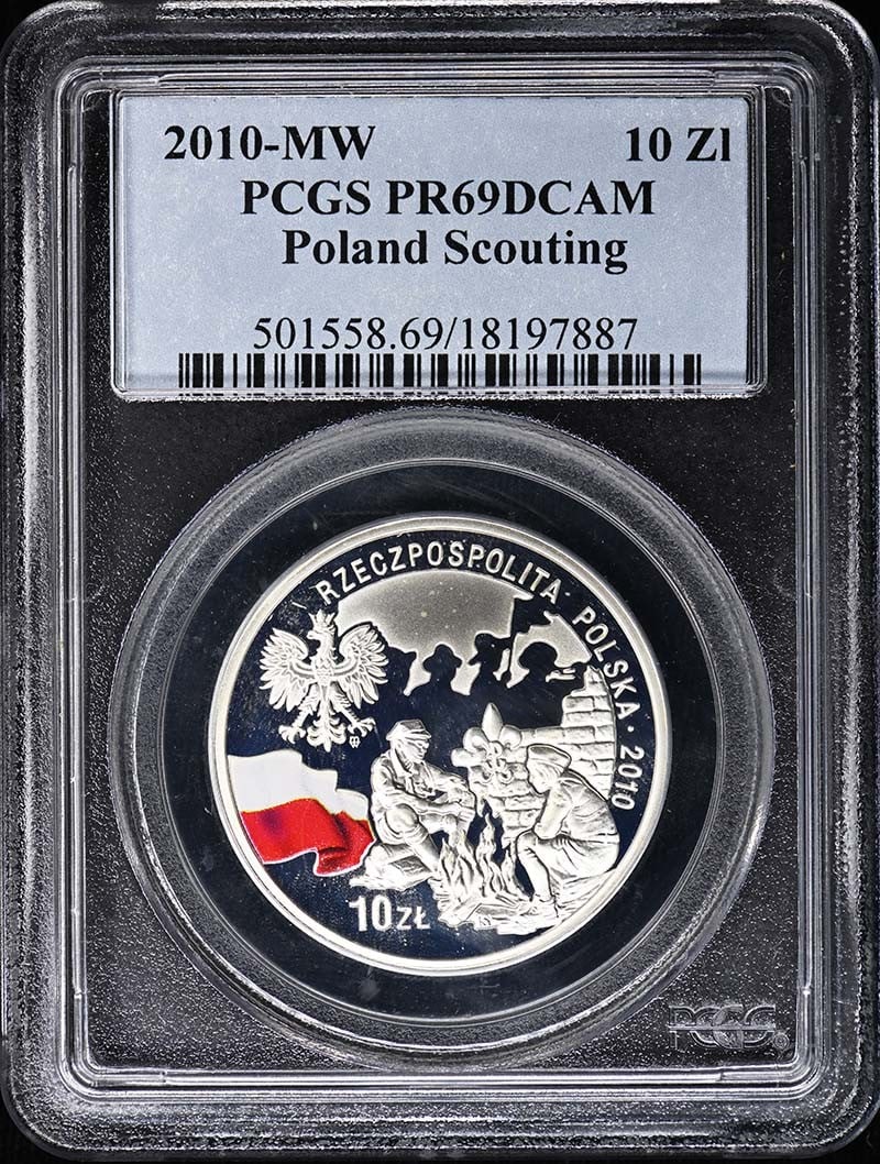 Poland 2010 10 Zlotych Scouting Coin PCGS PR69DCAM (1 of 2)