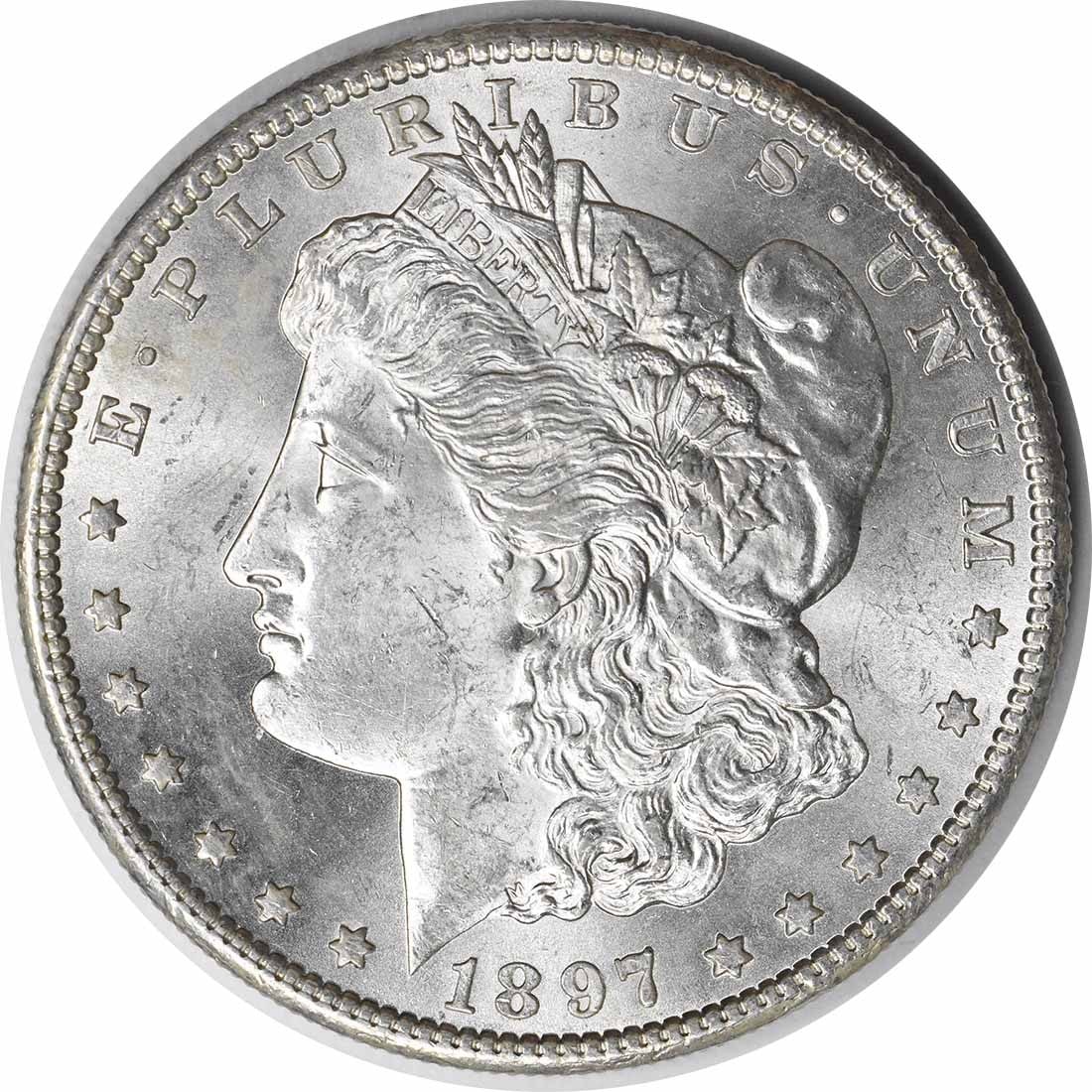 Choice BU 1897-S Morgan Silver Dollar Uncirculated Uncertified (1 of 2)