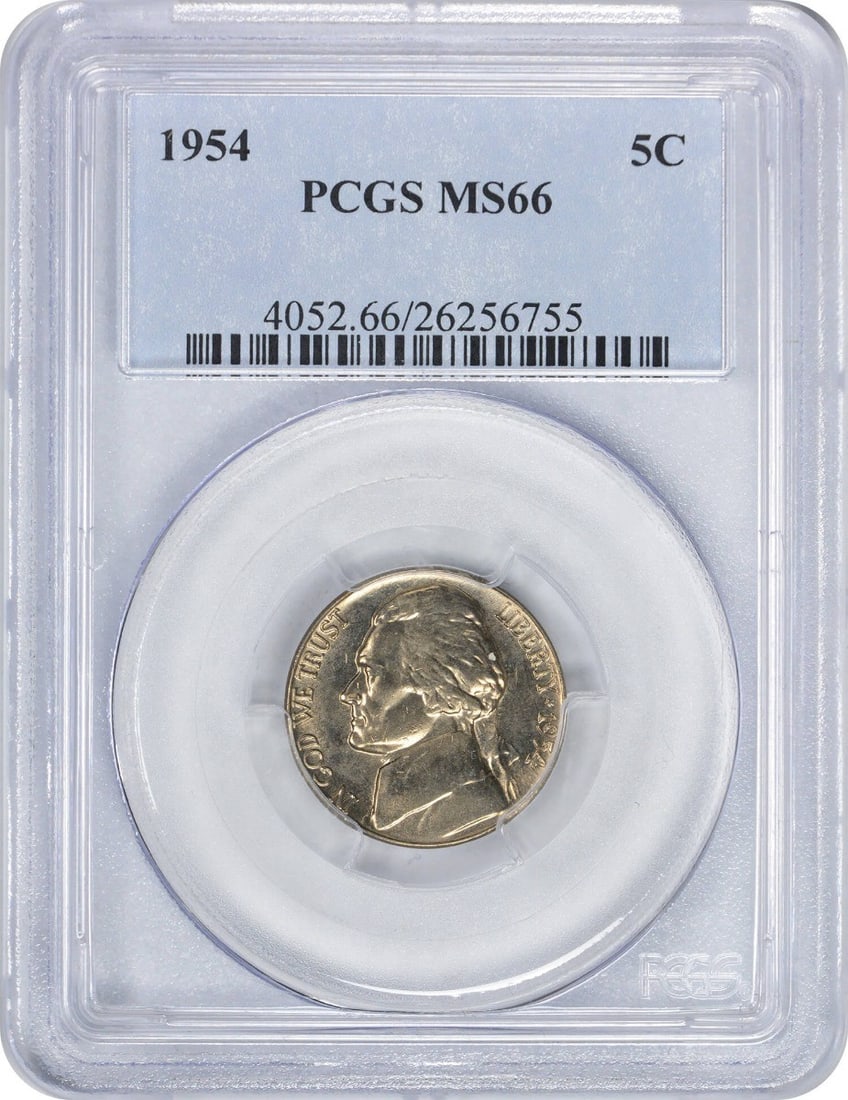 1954-P Jefferson Nickel MS66 PCGS Uncirculated Felix Schlag Design (1 of 2)