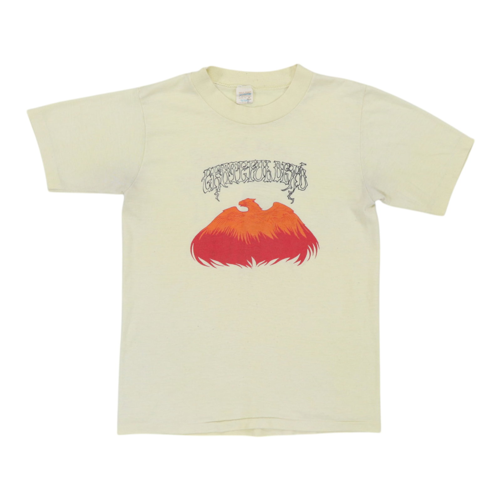 Vintage 1980 Grateful Dead Colorado Concert Poly Cotton Yellow Shirt (1 of 5)