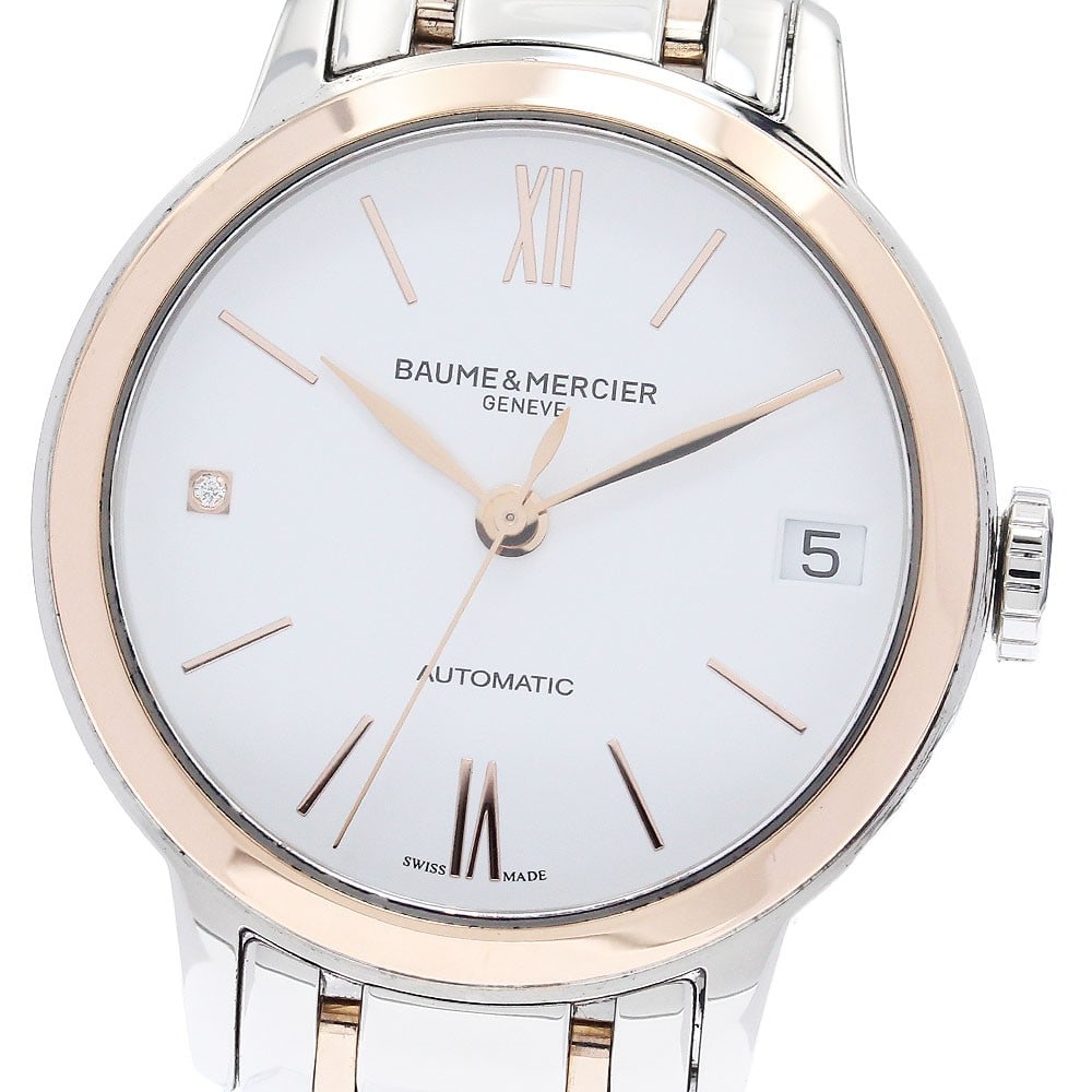Women's Automatic Wristwatch Baume Mercier Classima Date M0A10457 1P Diamond: Women's Automatic Wristwatch Baume Mercier Classima Date M0A10457 1P Diamond Baume & Mercier Classima Date women's wristwatch, model M0A10457, with an automatic movement and date function. This pre-ow