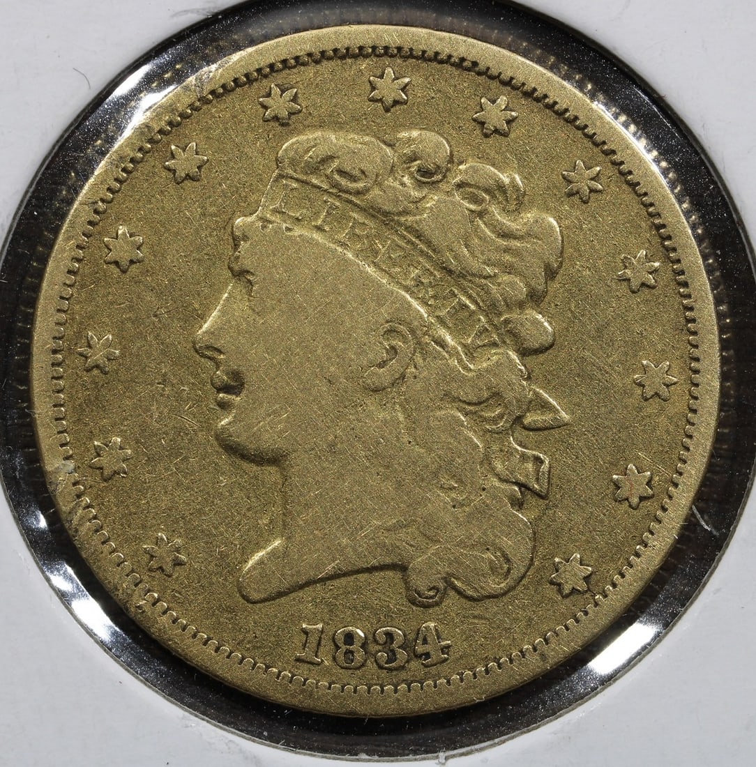 1834 $5 Classic Head Gold Half Eagle Philadelphia (1 of 2)